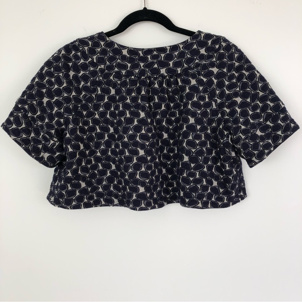 Dvf Crop Reversible Solid/Pattern Shrug Bolero - image 4